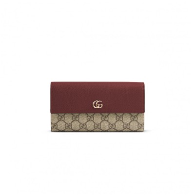 GUCCI GG MARMONT BI-COLOR CONTINENTAL WALLET ‎456116 (19*10*3.5cm)
